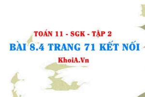 Bài 8.4 trang 71 Toán 11 Kết nối tri thức Tập 2